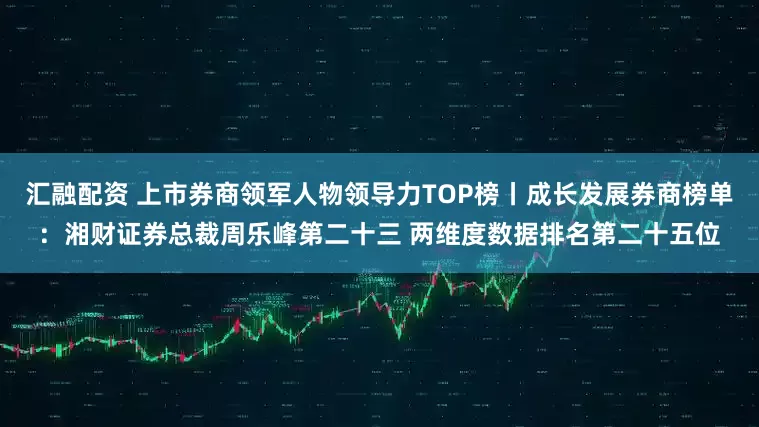 汇融配资 上市券商领军人物领导力TOP榜丨成长发展券商榜单：湘财证券总裁周乐峰第二十三 两维度数据排名第二十五位